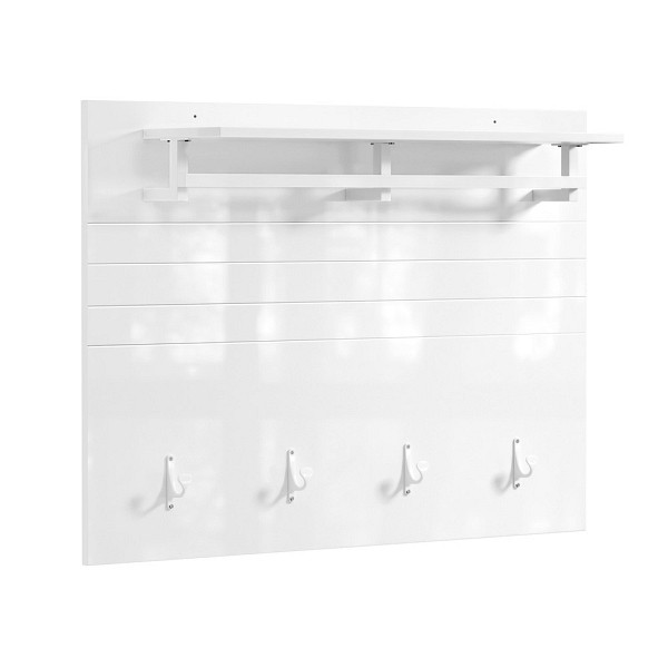 SoBuy Wandgarderobe mit einem Regal Weiß 100x20x70 cm, Modern, FHK36-W