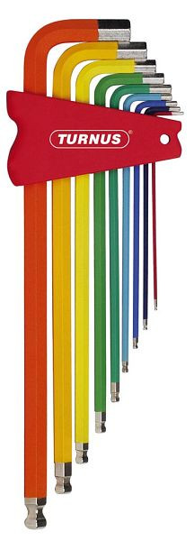 KUKKO Winkelschraubendreher im TURNUS-Halter, Kugelkopf Profil: 1,5; 2,0; 2,5; 3,0; 4,0; 5,0; 6,0; 8,0; 10,0, VE: 10 Stück, 215BT004