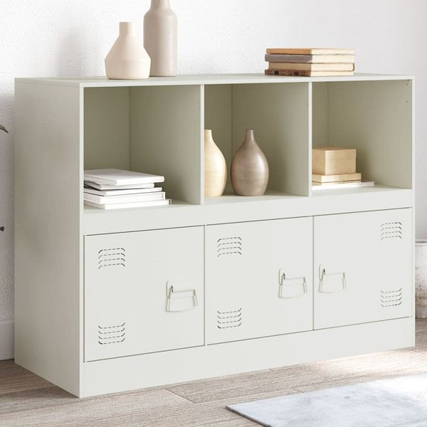 vidaXL Sideboard Weiß 99x39x73 cm Stahl, 841792, 8721012426856