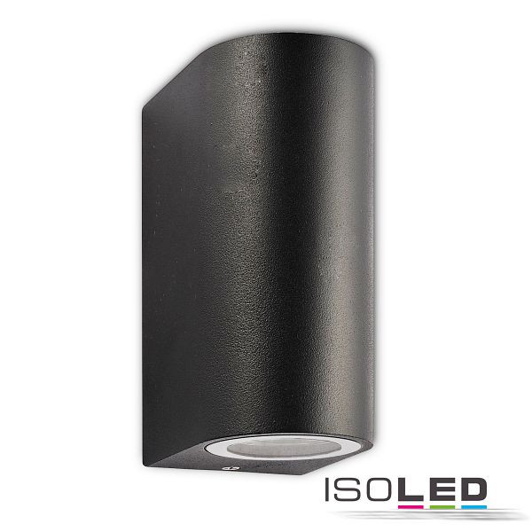 ISOLED Wandleuchte Siara Up&Down 2xGU10, IP54, schwarz, ohne Leuchtmittel, 113294