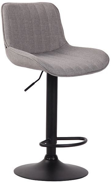 CLP Barhocker Lentini Stoff schwarz, grau, 318251, 4251756454852
