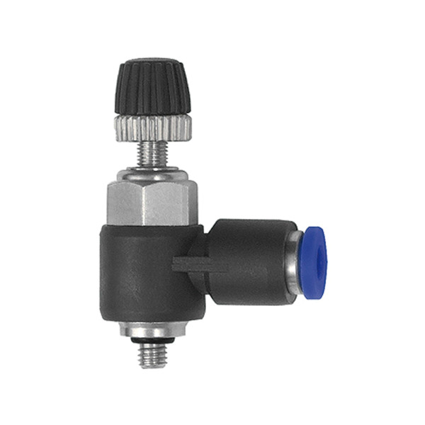 Riegler Drosselrückschlagventil »Blaue Serie« mini, Abluftdrosselung, M5 außen Ø6mm, 135559