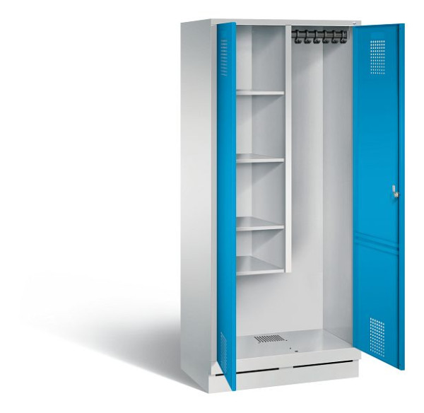 C+P Putzmittel-Spind Evolo, H1800xB810xT500mm, Farbe: Lichtgrau / Lichtblau, 48120-02 S10088