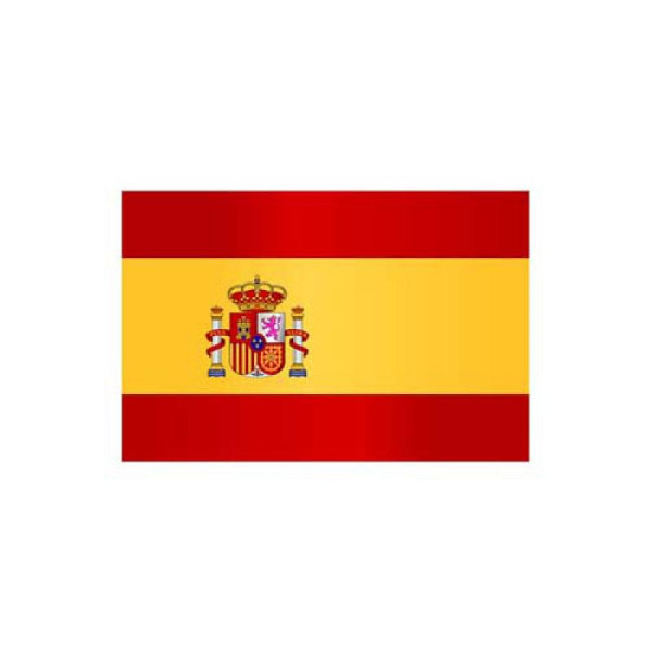 Stein HGS Länderflagge Spanien, 100 x 150 cm (Querformat), mit Seil und Schlaufe, FlagTop 110 g/m², für Fahnenmasten 6 m, ohne Hohlsaum, 27718