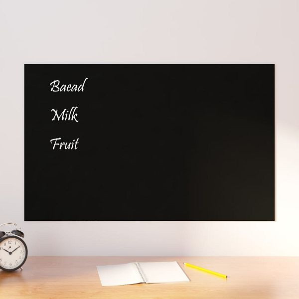 vidaXL Magnettafel Wandmontage Schwarz 80x50 cm Hartglas, 347940