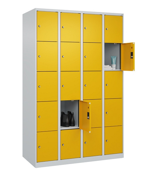 C+P Schließfachschrank Evolo PLUS, 20 Fächer, 1850x1200x500mm, 7035/1004, 049000-405 S10000