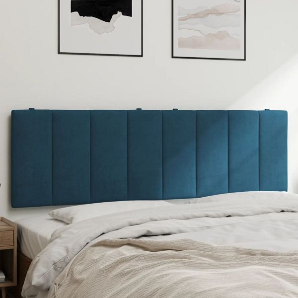 vidaXL Kopfteil-Kissen Blau 160 cm Samt, 374679, 8721012270336