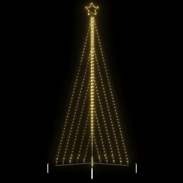vidaXL Weihnachtsbaum-Beleuchtung 570 LEDs Warmweiß 399 cm, 4016440
