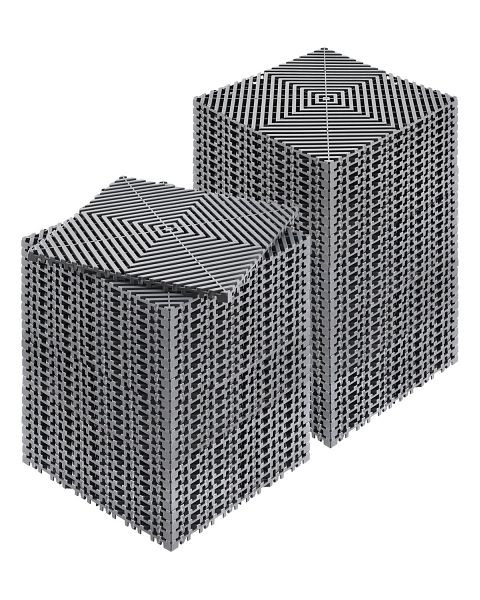 VEVOR Drainagematte Garage Bodenfliesen, Ineinandergreifend 31x31cm Grau, VE: 55 Stück, CKPSD12X12IN4FGUZV0