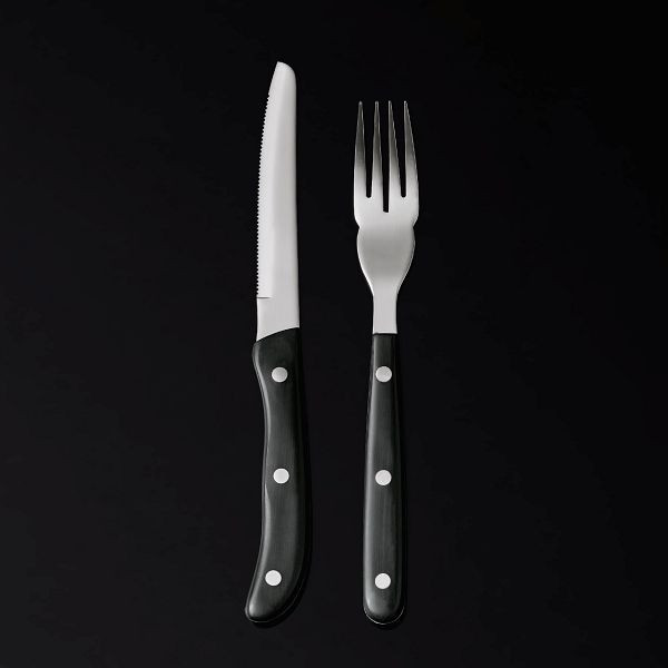 WAS Steak-/Pizzamesser mit Kunststoffgriff, 21 cm, Modell 2, Chromstahl, 6519000