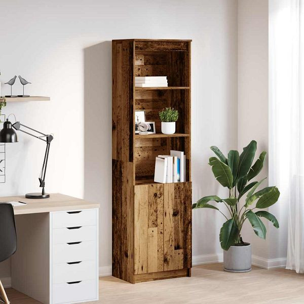 vidaXL Highboard Altholz-Optik 50x35x180 cm Holzwerkstoff, 3328469