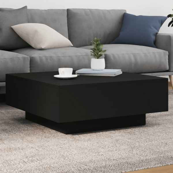 vidaXL Couchtisch Schwarz 80x80x31 cm Holzwerkstoff, 836582