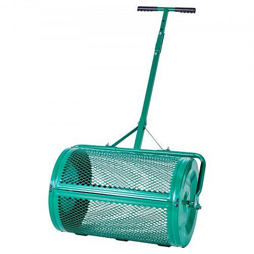 VEVOR 67 cm Kompoststreuer, 4-fach verstellbarer Torfmoosstreuer, robuster Garten- und Grassamenstreuer, GTSBJLSFMTCGHA1PR001V0