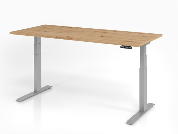 Hammerbacher Schreibtisch XDKB19, 180 x 80 cm, Platte: Asteiche, 25 mm dick, ABS-Dickkante, Rechteckform, VXDKB19/R/S