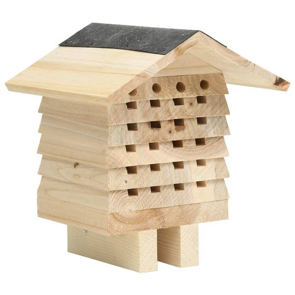 vidaXL Bienenhotel Tanne Massivholz 22x20x20 cm, 314814