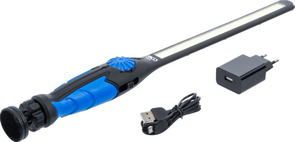 BGS COB-LED-Arbeits-Handleuchte, LED Kaltweiß & Gelb, ultra flach, 6660