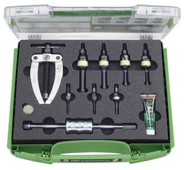 KUKKO Kugellager-Auszieh-Satz mit Gegenstütze und Gleithammer, Innendurchmesser des Kugellagers: 4,8-34 mm, K-22-C-E