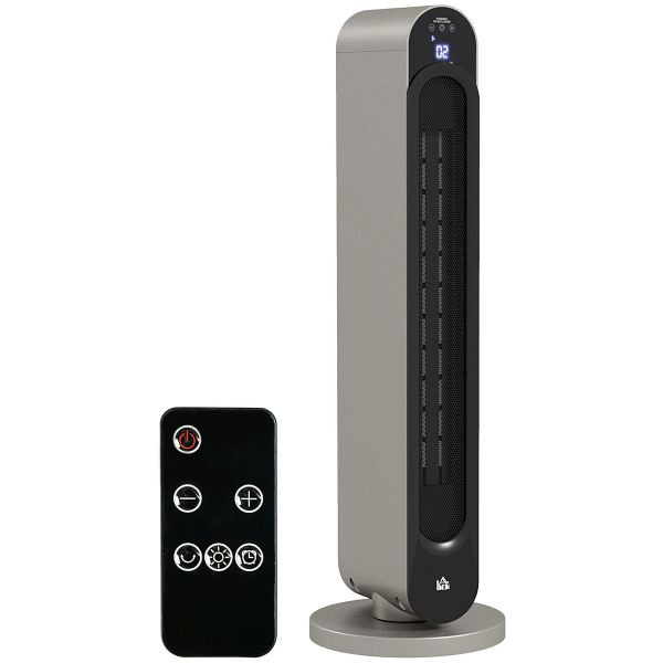 HOMCOM Elektrische Heizung, 3 Modi, 12-Stunden-Timer, LED-Anzeige, Schwenkfunktion, 820-317V91SR