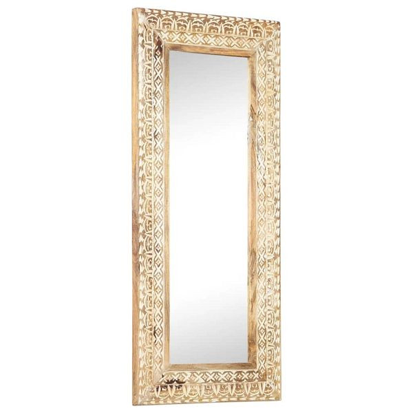 vidaXL Spiegel Handgeschnitzt 110x50x2,6 cm Massivholz Mango, 321646