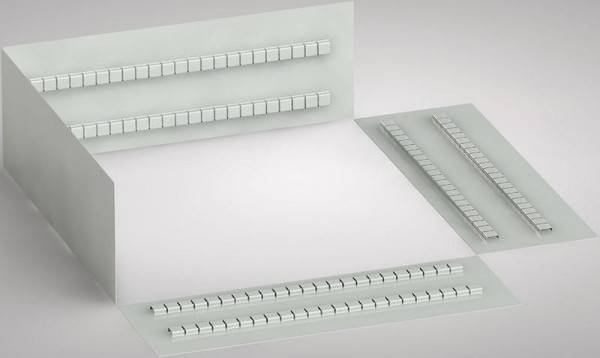 KLW Schlitzrasterrahmen für Schubladen, passend für Schubladen-Fronthöhe 200 - 400 mm für Schrankserie BJA/SJA (1031 x 605 mm B x T), BJA-SRR-200