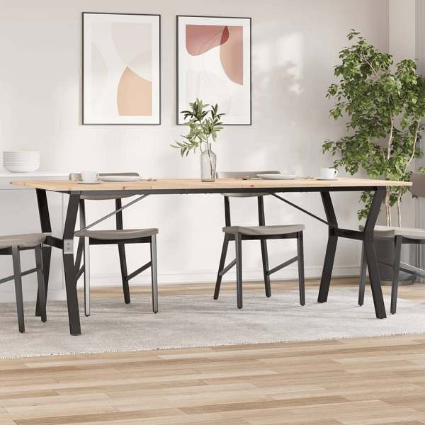 vidaXL Esstisch Y-Gestell 200x100x75cm Massivholz Kiefer und Gusseisen, 3282723