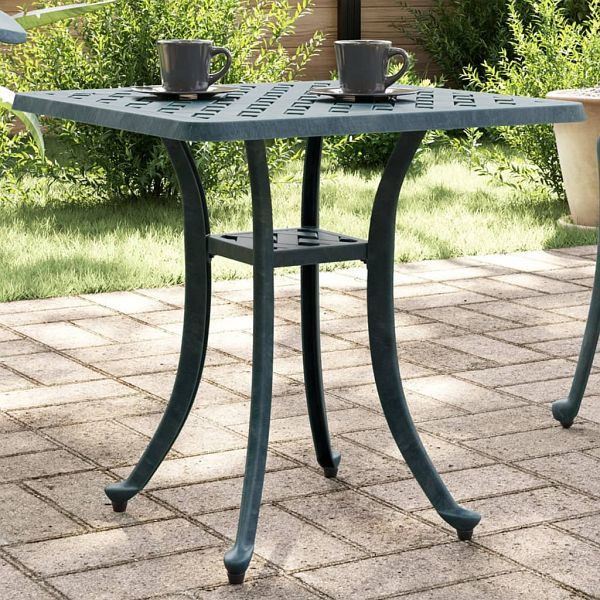 vidaXL Gartentisch Grün 53x53x53 cm Aluminiumguss, 4002822