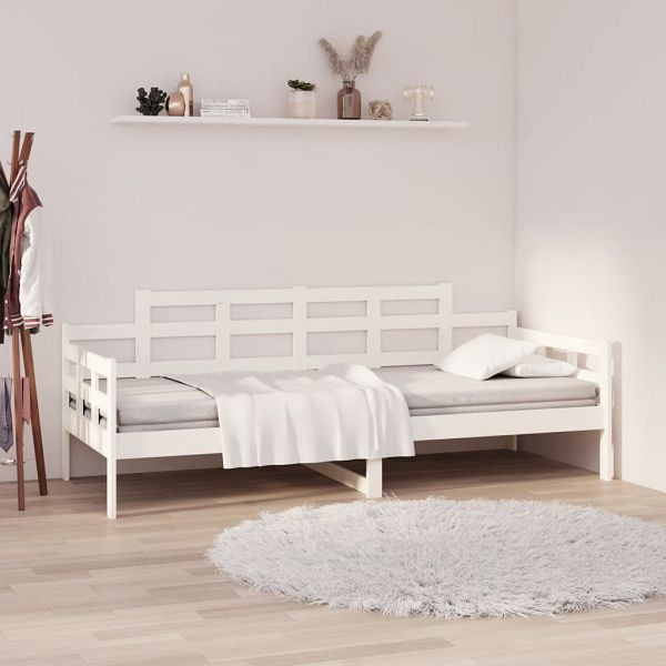 vidaXL Tagesbett Weiß Massivholz Kiefer 90x190 cm, 820338