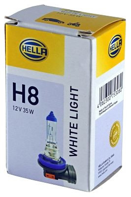 HELLA Halogen-Glühlampe, H8, White Light, 12V, 35W, Sockelausführung Glühlampe: PGJ19-1, Schachtel, 8GH 223 498-141