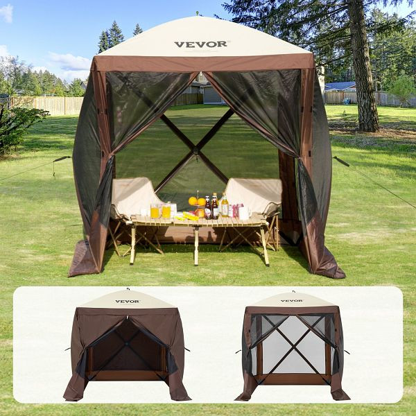 VEVOR Gartenzelt Faltpavillon Popup Zelt 4 Personen 1,83x1,83x2,1m, ZPSLTZS6X6FTW9616V0