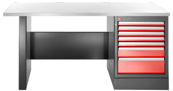 Facom JLS3 WERKBANK 2.2M ROSTFREI 7 SCHUBLADEN HOCH, JLS3-2MS7DH