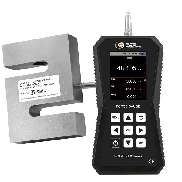 PCE Instruments Kraftmessgerät, Messbereich 0 bis 50 kN, PCE-DFG 50K X