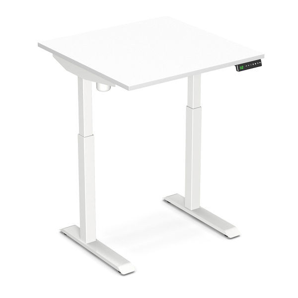 Worktrainer Sitz-Steh-Schreibtisch StudyDesk (Weiß / Weiß 80 x 80 cm), StD-s-Weiß-Weiß
