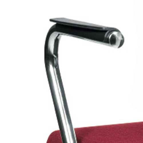 Deskin Armlehnen zu Besucherstuhl LAS VEGAS, verchromt mit Kunststoffauflagen, schwarz, VE: 1 Paar, 272342