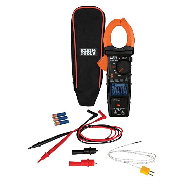 KLEIN TOOLS Elektrisches Prüfgerät, HVAC-Stromzange mit Differenztemperatur, CL440