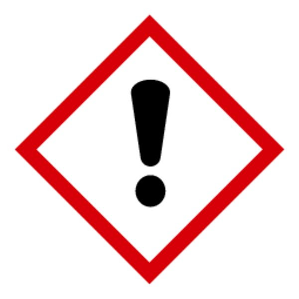 Schilder Klar Gefahrstoffkennzeichnung GHS 07: Ausrufezeichen, auf Rolle à 500 Stück, 100x100 mm Folie selbstklebend, 483/42