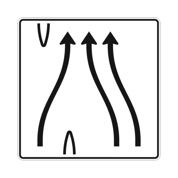 Stein HGS Überleitungstafel Verkehrszeichen StVO 501-81, Flachform 3 mm, RA1, RA1, Flachform 3 mm, 501-81.0001