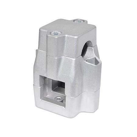 Ganter Kreuz-Klemmverbinder, mehrteilig, ungleiche Bohrungsmaße (GN 135-B30-V40-60-2-BL), VE: 5 Stück, 135-B30-V40-60-2-BL
