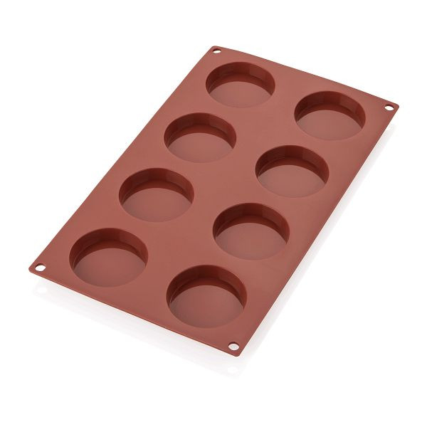 WAS Cake Pan 31 red Backform, 8 Formen, Ramekin, Modell 2, Silikon, 3171108