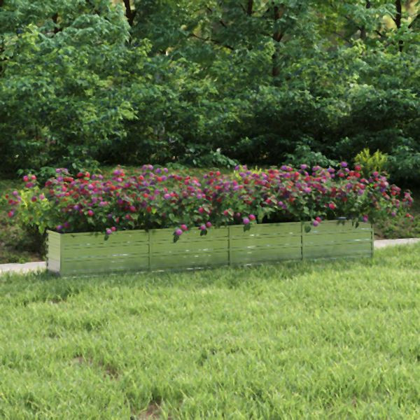 vidaXL Garten-Hochbeet 320x40x45 cm Verzinkter Stahl Silber, 316893