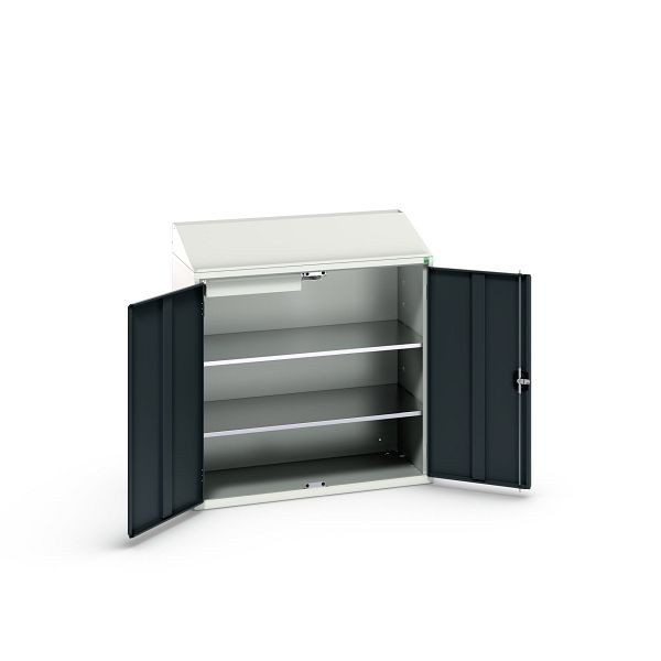bott verso Economy Pult, mit 2 Fachböden und 1 Schublade, BxTxH: 1050 x 550 x 1130 mm, Lichtgrau / Anthrazitgrau, 16929213.19