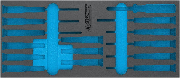 Hazet 2-Komponenten Weichschaum-Einlage, für 163-517/15 Abmessungen / Länge: 392 mm x 172 mm Ordnungssystem Größe: 1/3+ (172 x 392 mm), 163-517L