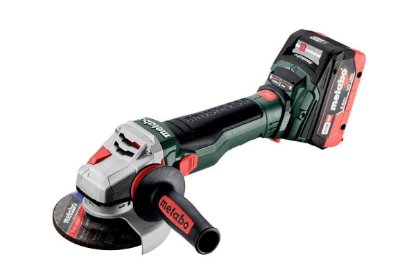 metabo Akku-Winkelschleifer WB 18 LTX BL 15-125 Quick metaBOX 165 L, inkl. 2 Akkus und Ladegerät, 601730660