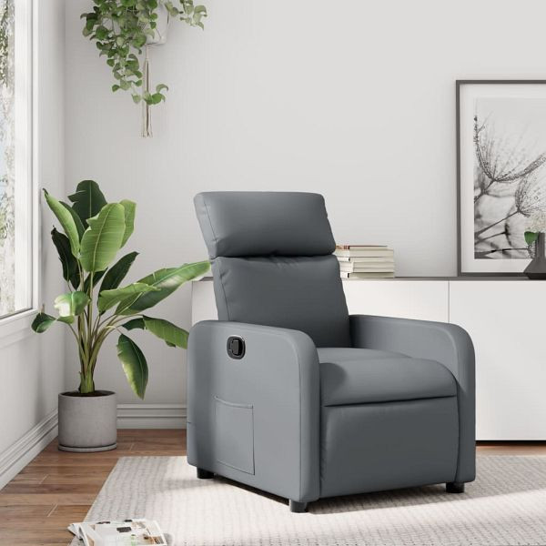 vidaXL Relaxsessel Grau Kunstleder, Top-Qualität, 374186