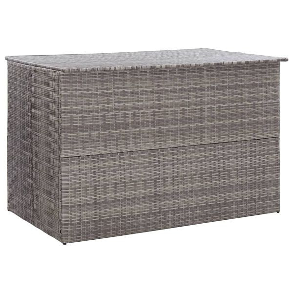 vidaXL Garden-Auflagenbox Grau 150x100x100 cm Poly Rattan, 46467