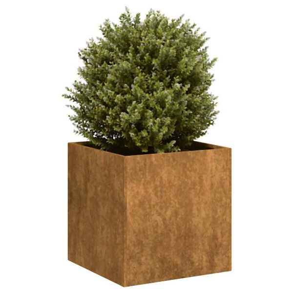 vidaXL Pflanzkübel Rostig 40x40x40 cm Wetterfester Stahl, 860667