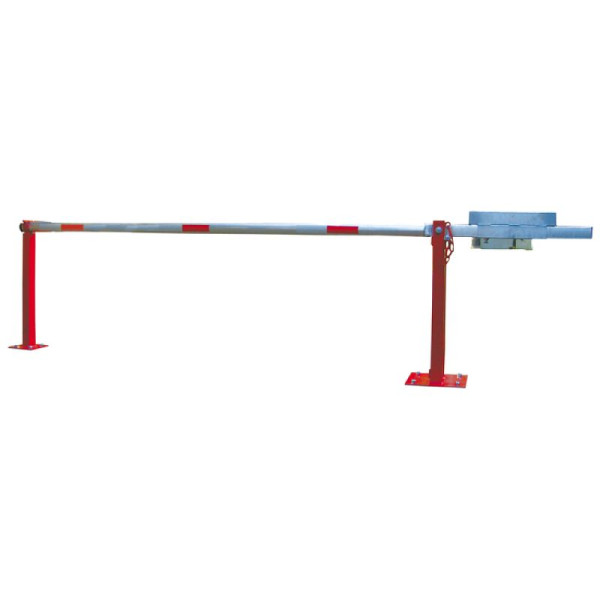 Stein HGS Wegeschranke mit Gegengewicht und fester Auflagestütze, 6000 mm, zum Einbetonierenn-Set, mit Seilzugverstärkung, 411.60z411.92411.95