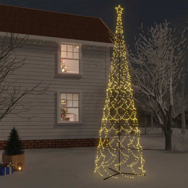 vidaXL Weihnachtsbaum-Kegel Warmweiß 3000 LEDs 230x800 cm, 343659