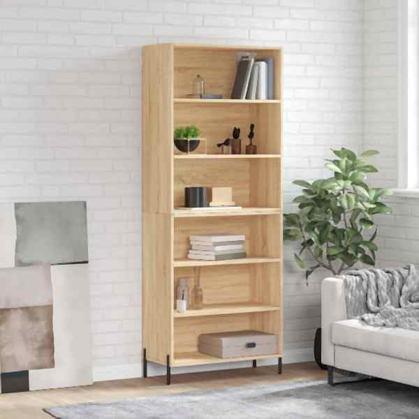 vidaXL Highboard Sonoma-Eiche 69,5x32,5x180 cm Holzwerkstoff, 3189584