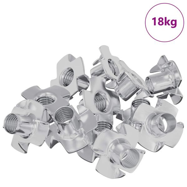 vidaXL Stift-T-Nuss 7200-teilig Silber M6 mm Stahl, 864997