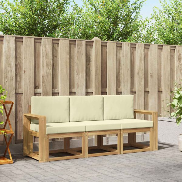 vidaXL Outdoor-Sofagarnitur 3-teilig, 3387179, 8721288776877